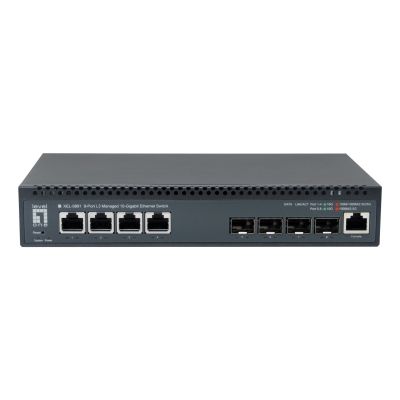 2. LevelOne XEL-0891 Managed L3 10G Ethernet (100/1000/10000) Desktop Grau