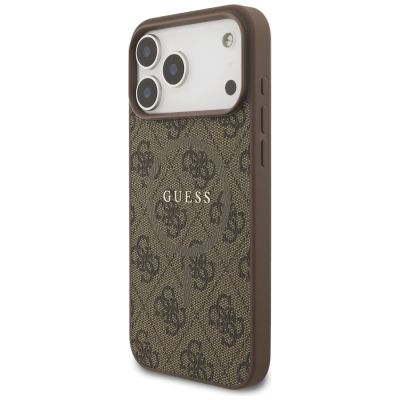 2. Guess 4G Ring Classic Logo MagSafe Hülle für iPhone 17 Pro Max – Braun