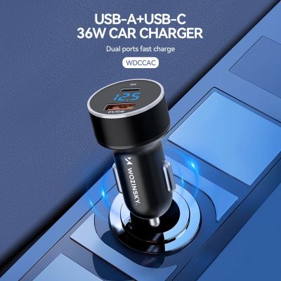 6. Wozinsky WDCCAC USB-C USB-A 36W Autoladegerät - Schwarz