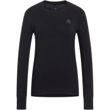 Odlo BL TOP Langarmshirt mit Rundhalsausschnitt aus Merinowolle (260 g) für Damen, Größe S, Schwarz
