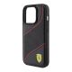 6. Ferrari Perforated Waves Metal Logo Hülle für iPhone 15 Pro – Schwarz