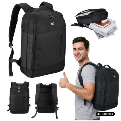 12. NANORS Laptop-Rucksack, 15,6", Schwarz, 42 x 28,5 x 14 cm, Wasserdicht RS204 B