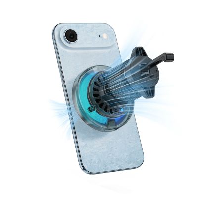 6. Acefast D61 Magnetischer Auto-Lüftungsschlitzhalter mit Qi2 25W kabelloser Ladefunktion – Grau