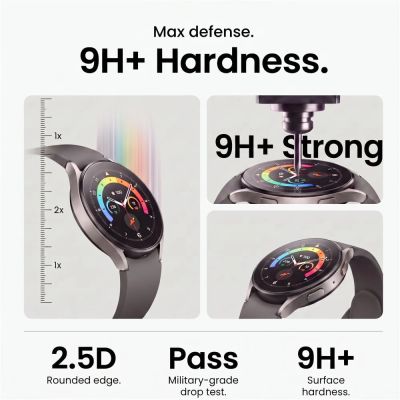 8. Tech-Protect Easy Set+ 2er-Pack gehärtetes Glas für Samsung Galaxy Watch Ultra 40 mm