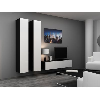 2. TV-Schrank VIGO '140' 30/140/40 schwarz/weiß glänzend