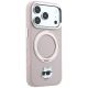 4. Karl Lagerfeld with Ring Stand 360 Choupette Head Pin MagSafe Hülle für iPhone 18 Pro / 17 Pro – rosa