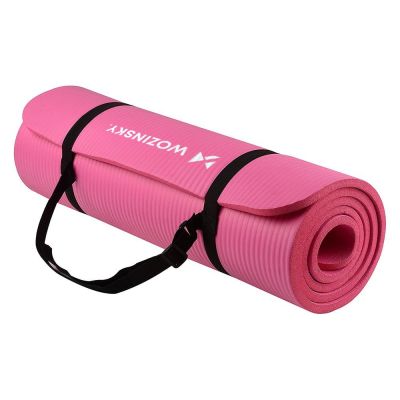 2. Wozinsky Gymnastikmatte 181 x 63 x 0,9 cm dicke Gymnastik Yogamatte rosa