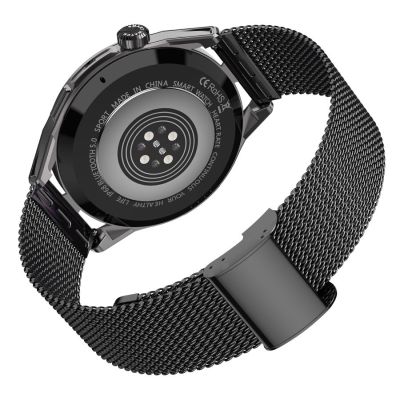 4. Rubicon RNCE88-2 Schwarze Smartwatch – Schwarzes Silikonarmband + Schwarzes Armband