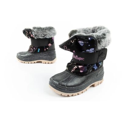 8. Lee Cooper Winterstiefel Kinder isolierte Schneestiefel für Mädchen Schwarz