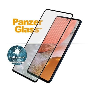 2. PanzerGlass E2E Microfracture antibakterielles Glas für Samsung Galaxy A72 – mit schwarzem Rahmen