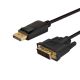 SAVIO CL-106 Kabel (DisplayPort M - DVI-D M; 1,8 m; schwarz)