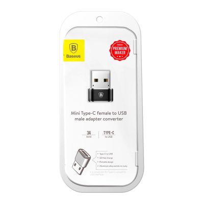 5. Baseus Mini USB-C-zu-USB-A-Adapter – Schwarz