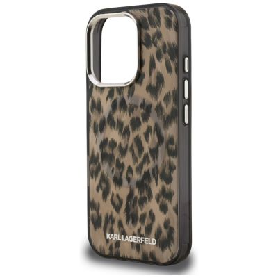 6. Karl Lagerfeld IML Leopard Pattern MagSafe Case für iPhone 16 Pro Max - Braun