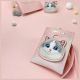 4. Nimmy Big Eyed Pet 2.0 Kartenetui mit Katzenmotiv, Rosa