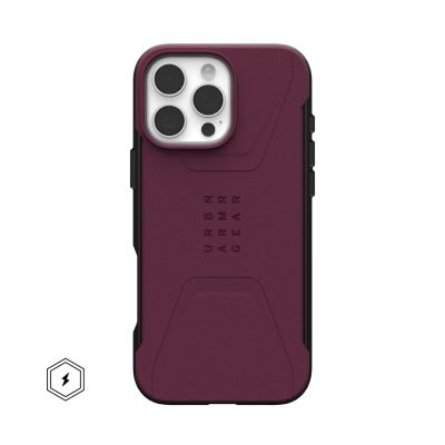 6. UAG Civilian Magsafe - MagSafe-kompatible Schutzhülle für iPhone 16 Pro Max (bordeaux)