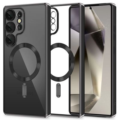 Tech-Protect MagFlex Case für Samsung Galaxy S25 Ultra - Transparent Schwarz