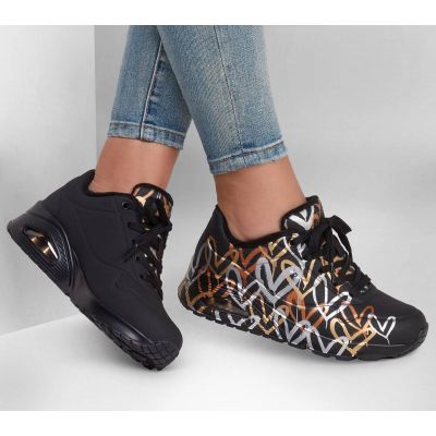 2. Skechers Uno Metallic Love W 155523/BKGD Schuhe