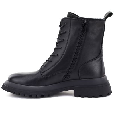 3. Damen-Ankle-Boots aus Leder, gefüttert, schwarz, Big Star UU274375