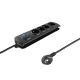 Qoltec 50104 Steckdosenleiste (1,5 m; schwarz)