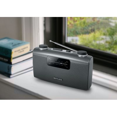 2. Muse M-058 R Tragbares Analoggerät Schwarz, Grau