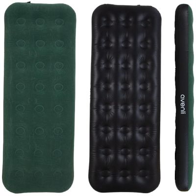 2. Beflockte Matratze für 1 Person, Grün, 191 x 73 x 22 cm, 24642