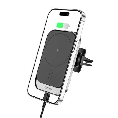 2. Tech-Protect CW19 Magnetische Auto-MagSafe-Halterung mit 15-W-Induktionsladegerät für Lüftungsschlitze – Schwarz