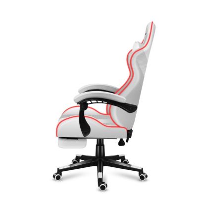 17. Huzaro Force 4.7 RGB Weißer Gaming-Stuhl
