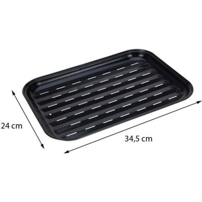 2. Grillplatte 34x24cm, antihaftbeschichtet, schwarz