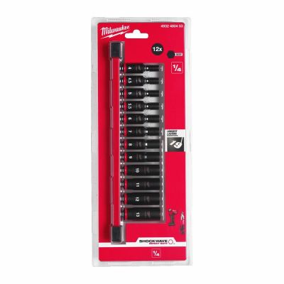 MILWAUKEE IMPACT SUST SET 1/4" 12 Stück.