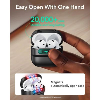 3. ESR Pulse Halolock Magsafe Hülle für AirPods 4 – Schwarz