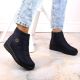 11. News W EVE437B marineblaue Schneestiefel mit Keilabsatz