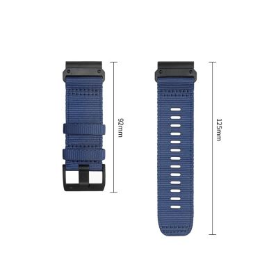 3. Tech-Protect Nylon Classic Armband für Garmin Fenix ​​5X / 5X Plus / 6X / 6X Pro / 7X / 8 / 8 Pro / 9 / 9 Pro (51 mm) - Marineblau
