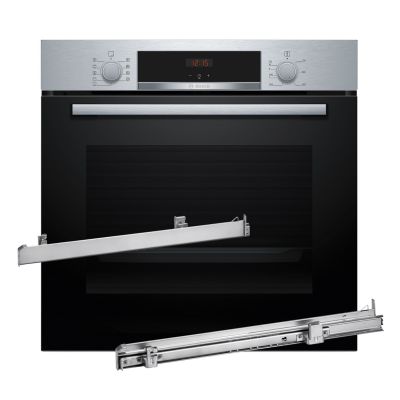 Backofen BOSCH HBA514BS3 + Teleskopauszüge 1 Ebene BOSCH HEZ538000