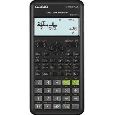 CASIO FX-82ESPLUS-2 Wissenschaftlicher Taschenrechner, 252 Funktionen, 77 x 162 mm, schwarze Box