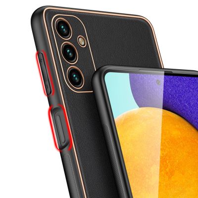 7. Dux Ducis Yolo elegante Hülle aus ökologischem Leder für Samsung Galaxy A13 5G schwarz