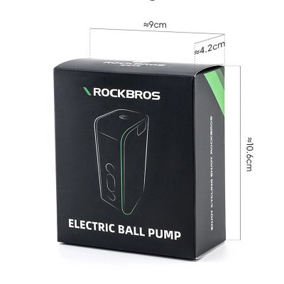 4. Rockbros 42520006001 Elektrischer Pumpenkompressor mit Digitalanzeige für Bälle/Ballons, Blau