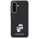 9. Karl Lagerfeld Saffiano Hülle mit K&C Metalllogo für Samsung Galaxy A57 5G – Schwarz