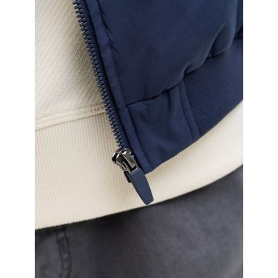 6. Jack&Jones Herren-Bomberjacke JJECHARGE STAND COLLAR BOMBER NOOS 12288895 NAVY BLAZER