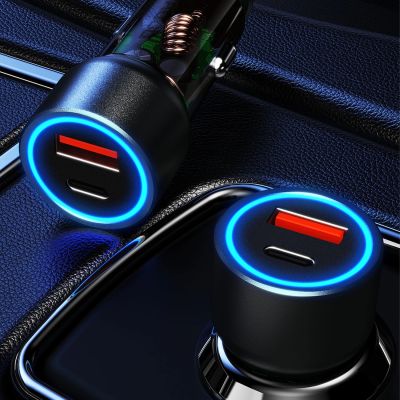 8. Dudao R4T 25W USB-A / USB-C Autoladegerät - Grau