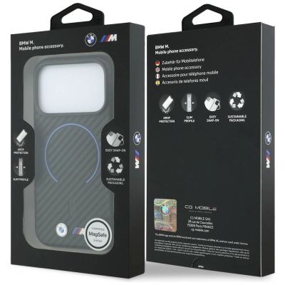8. BMW M Carbon Printed Ring MagSafe Hülle für iPhone 17 Pro Max / 18 Pro Max – Schwarz