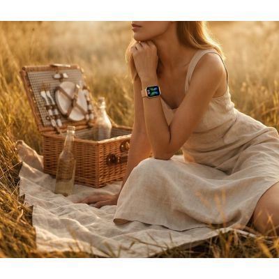 2. Smartwatch Gravity Roségold Armband + Armband GT44-1