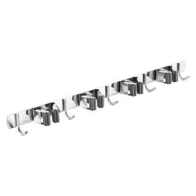 3. MACLEAN Wandorganizer für Gartengeräte und Wischmopps, Stahl, mit Haken, max. Traglast 20 kg, Breite 49 cm MC-184