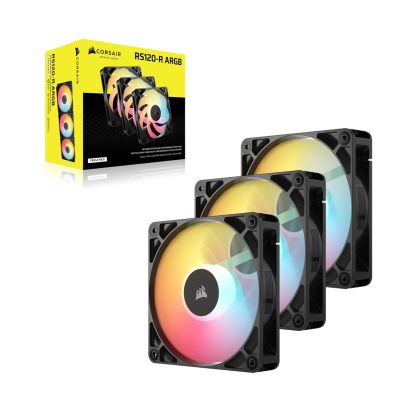4. Corsair RS120-R ARGB Computergehäuselüfter 12 cm Schwarz 3 Stück.