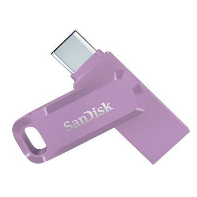 SanDisk Ultra Dual Drive Go USB 256 GB USB-Stick, USB Typ-A / USB Typ-C 3.2 Gen 1 (3.1 Gen 1), Lavendel