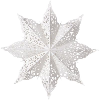 7. Papierdekoration Schneeflocke, Durchmesser 64 cm, Weiß Deluxe