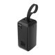 Powerbank Wozinsky W8-B 50000mAh 30W 2xUSB-A und 2xUSB-C und USB Micro mit Taschenlampe - schwarz
