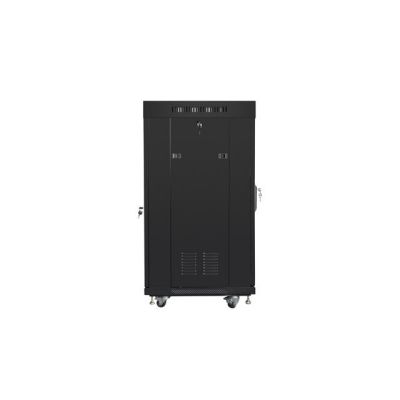 3. LANBERG LCD-Standschrank 19" 22U 600x600 Schwarz, perforierte Tür (Bausatz) V2