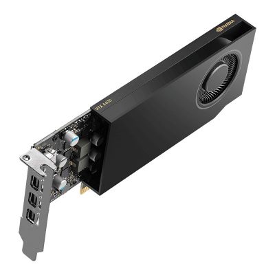 6. PNY NVIDIA A400 4 GB GDDR6 64-Bit, Low Profile, PCIe 4.0 x8, Einzelsteckplatz, 4 x Mini DisplayPort 1.4a, 50 W, LP-Blende, kleine Verpackung