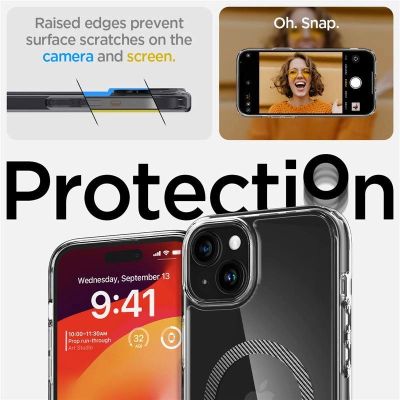 4. Spigen Ultra Hybrid MagSafe Hülle für iPhone 15 Plus – Carbon