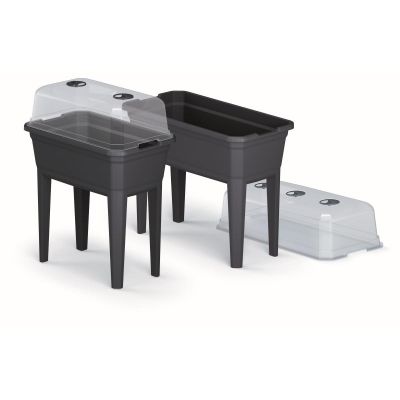 31. Stehendes Gewächshaus-Saatbeet Respana Set Ecoline 59,6 x 36,8 x 75,3 cm Anthrazit